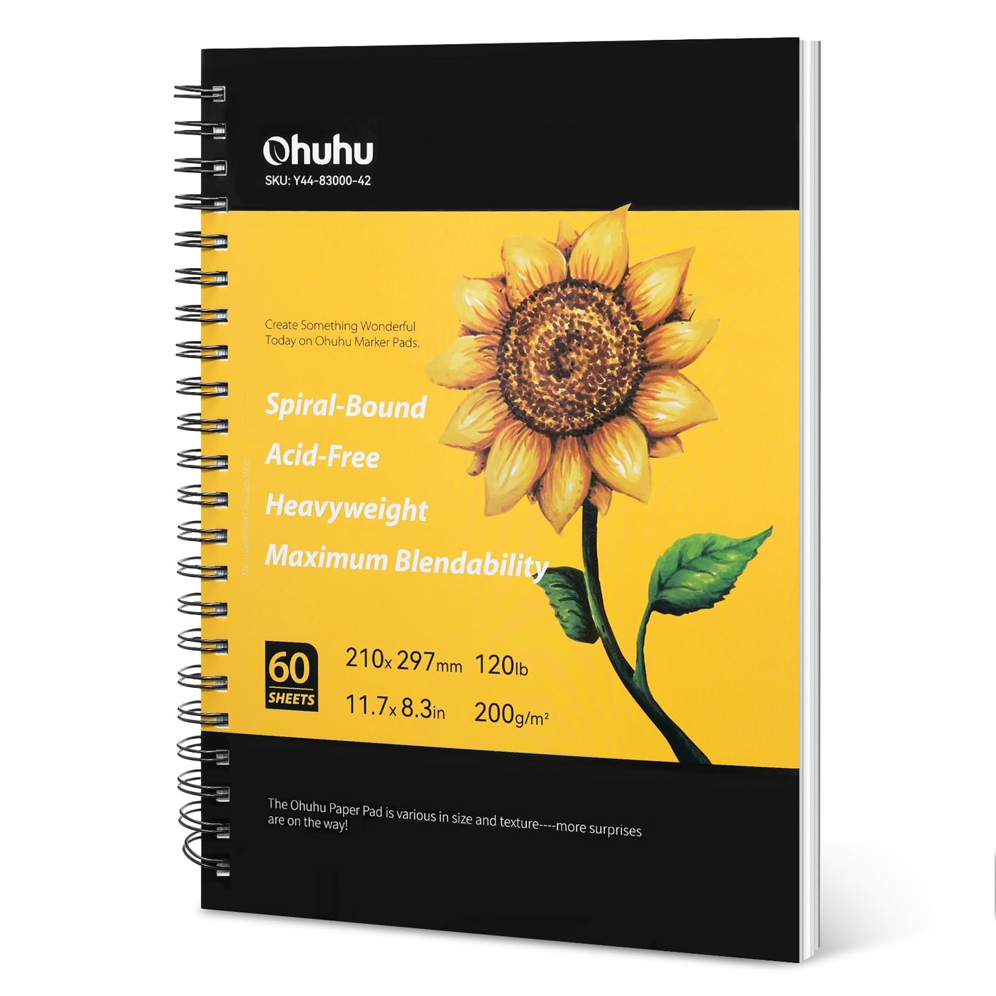 Spiral-Bound Marker Pad for Alcohol Markers