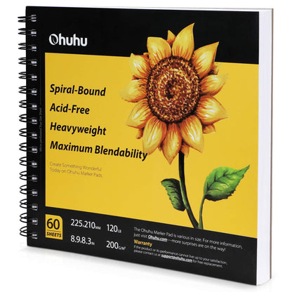 Spiral-Bound Marker Pad for Alcohol Markers