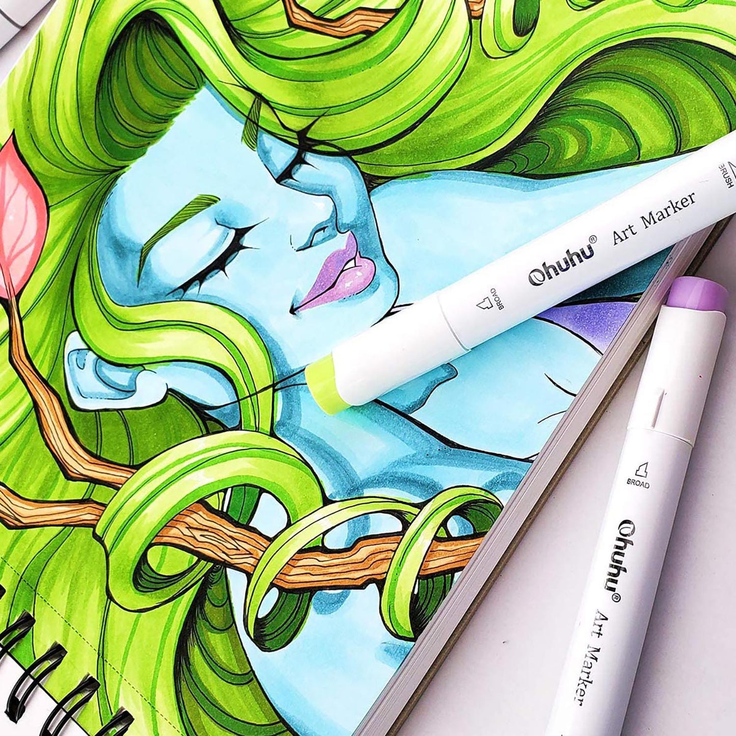 Spiral-Bound Marker Pad for Alcohol Markers