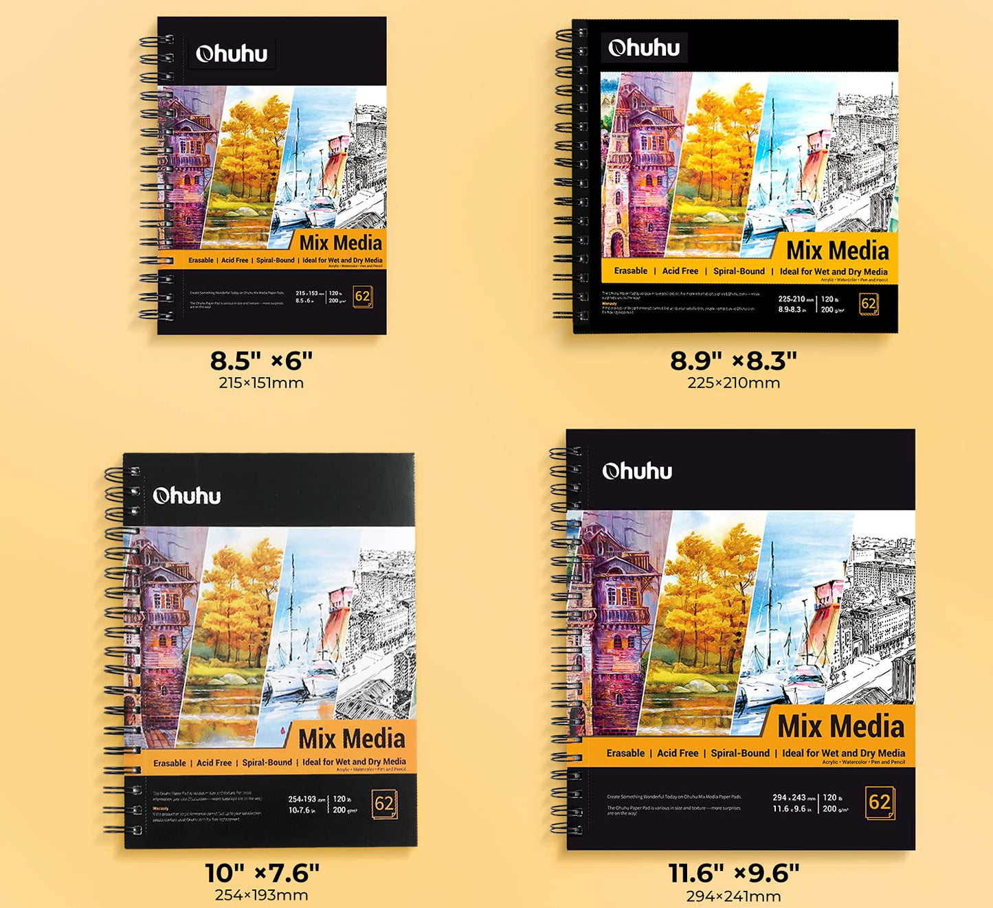 Spiral-Bound Mix Media Pad for Multiple Techniques