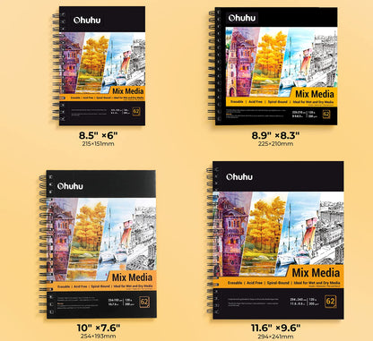 Spiral-Bound Mix Media Pad for Multiple Techniques