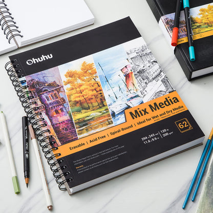 Spiral-Bound Mix Media Pad for Multiple Techniques
