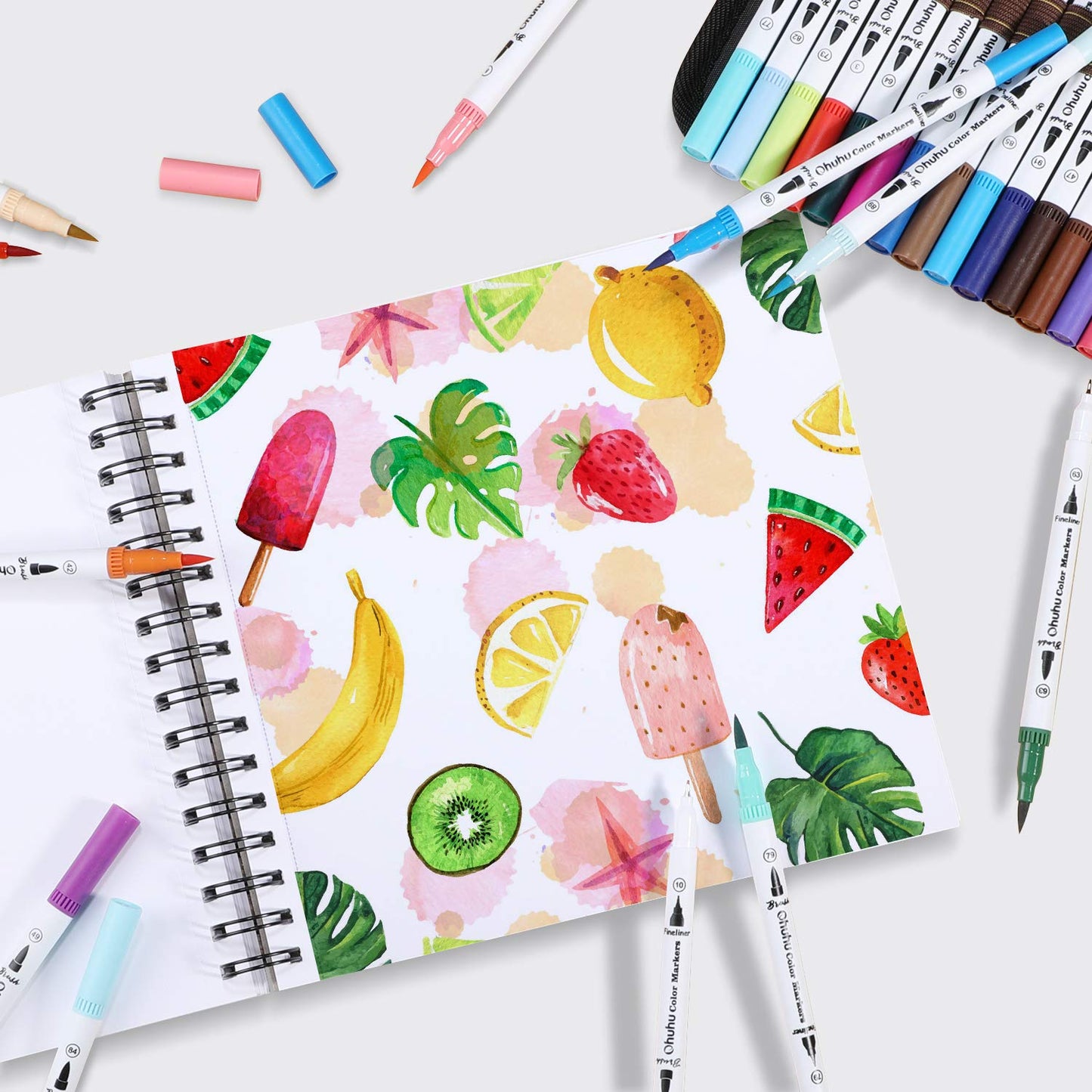 Spiral-Bound Marker Pad for Alcohol Markers
