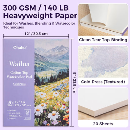 Wailua Cotton-Top Watercolor Pad