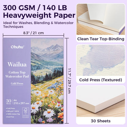 Wailua Cotton-Top Watercolor Pad