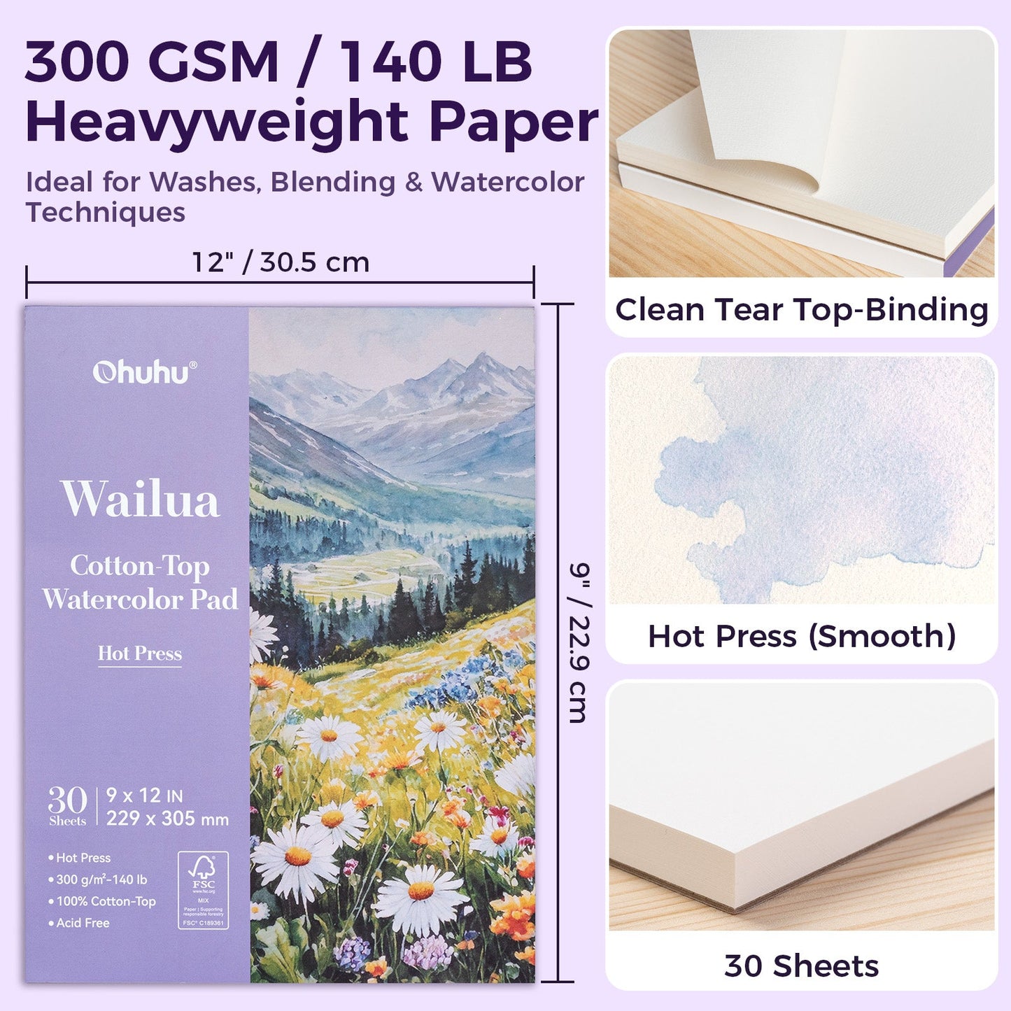 Wailua Cotton-Top Watercolor Pad