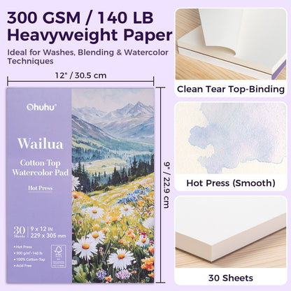 Wailua Cotton-Top Watercolor Pad