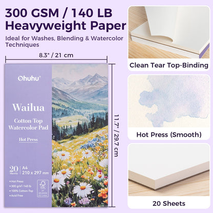 Wailua Cotton-Top Watercolor Pad