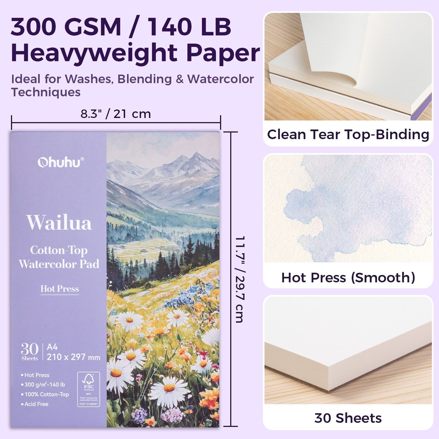 Wailua Cotton-Top Watercolor Pad