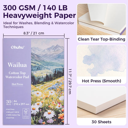 Wailua Cotton-Top Watercolor Pad