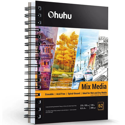 Spiral-Bound Mix Media Pad for Multiple Techniques