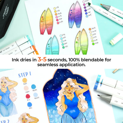 Bleedproof Double-Sided Marker Pad with PU Cover