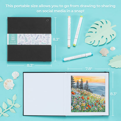 Bleedproof Double-Sided Marker Pad with PU Cover