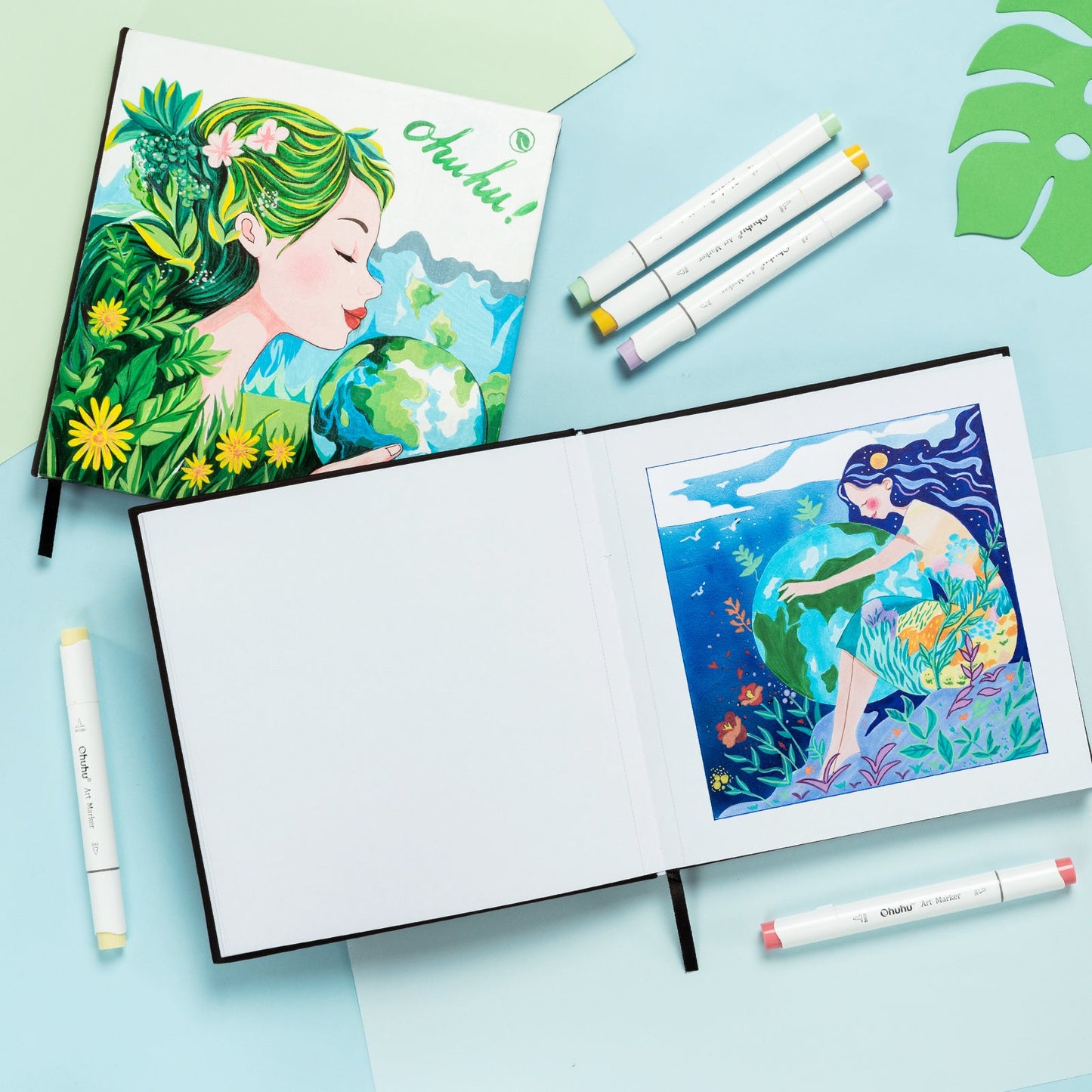 Bleedproof Double-Sided Marker Pad with PU Cover