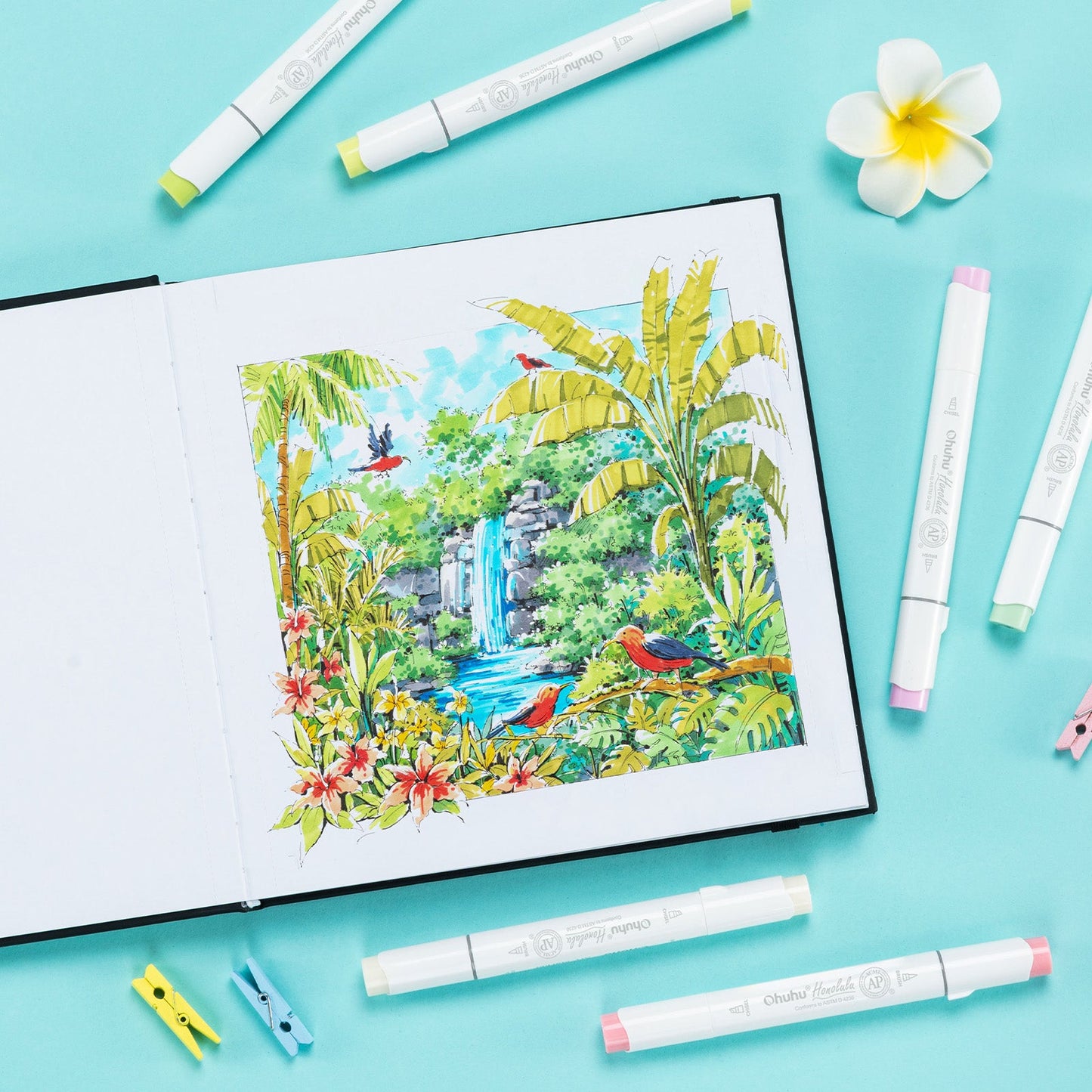 Bleedproof Double-Sided Marker Pad with PU Cover