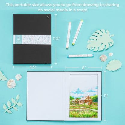 Bleedproof Double-Sided Marker Pad with PU Cover