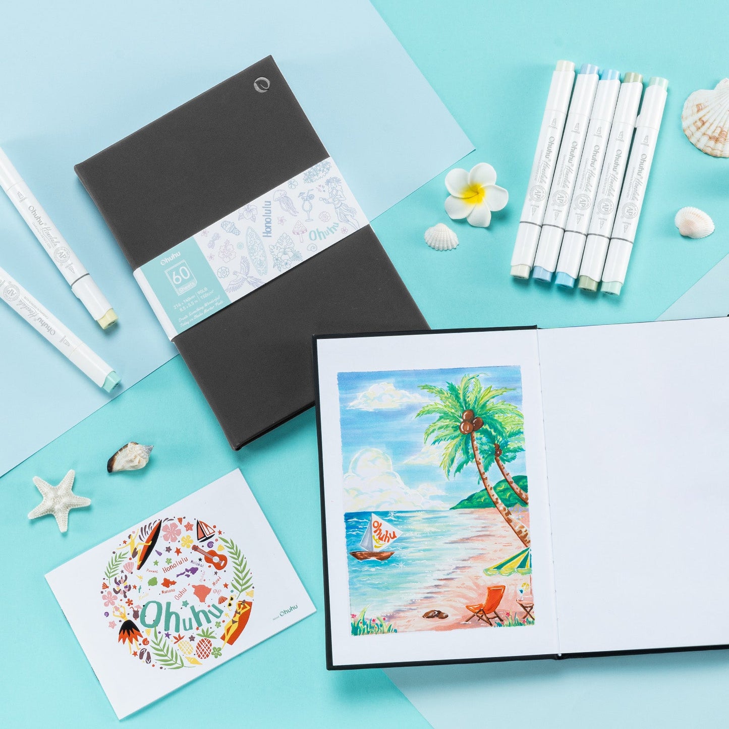 Bleedproof Double-Sided Marker Pad with PU Cover