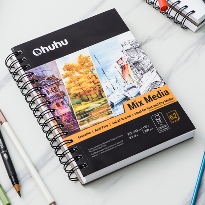 Spiral-Bound Mix Media Pad for Multiple Techniques