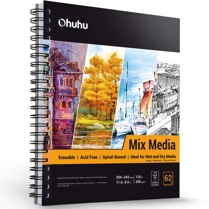 Spiral-Bound Mix Media Pad for Multiple Techniques