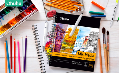 Spiral-Bound Mix Media Pad for Multiple Techniques