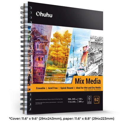 Spiral-Bound Mix Media Pad for Multiple Techniques
