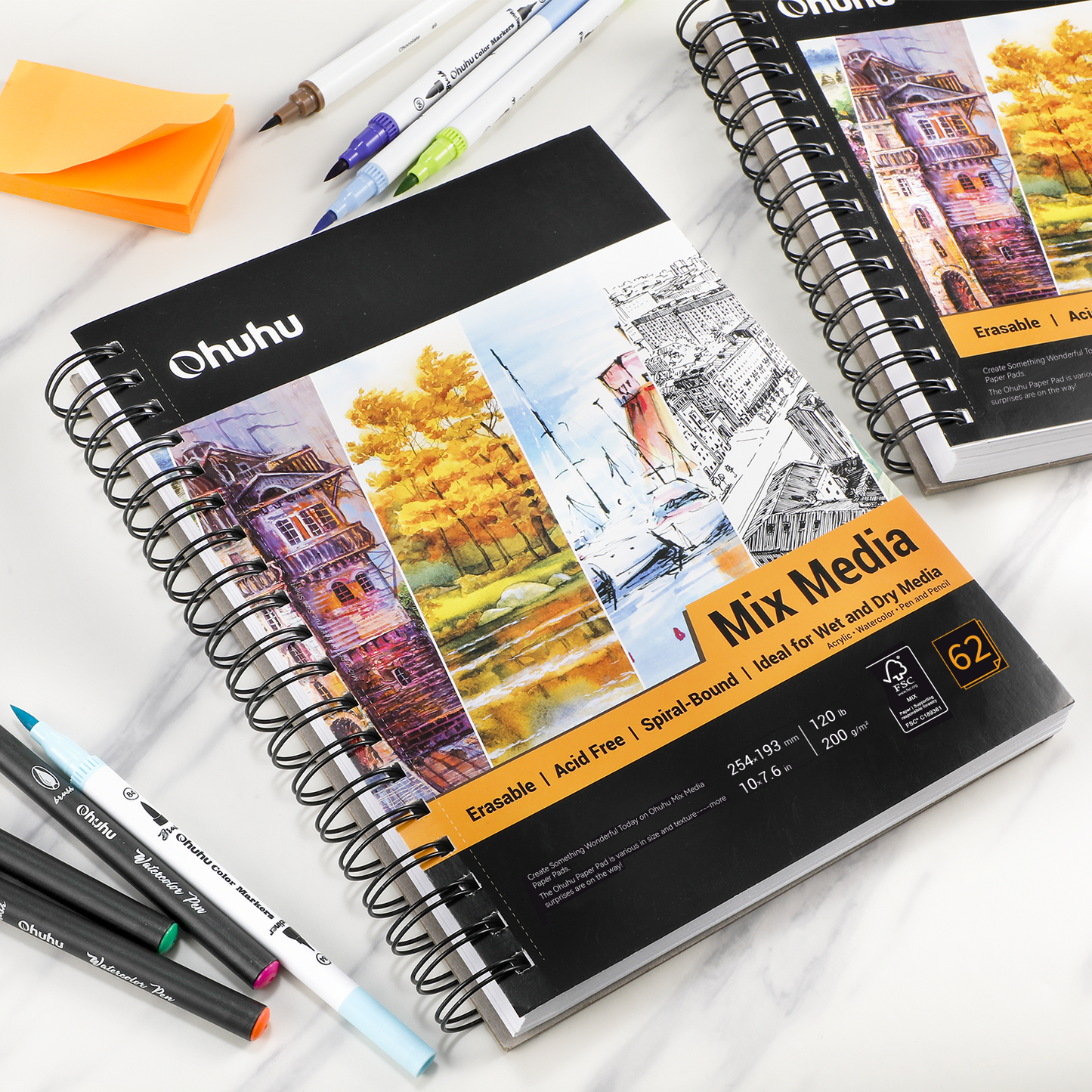 Spiral-Bound Mix Media Pad for Multiple Techniques