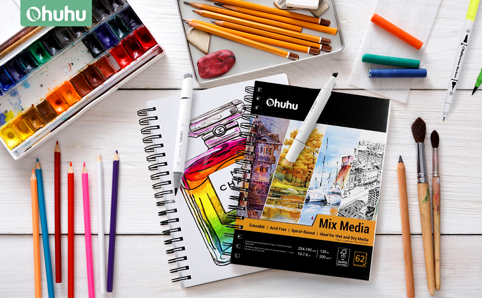 Spiral-Bound Mix Media Pad for Multiple Techniques