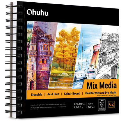 Spiral-Bound Mix Media Pad for Multiple Techniques