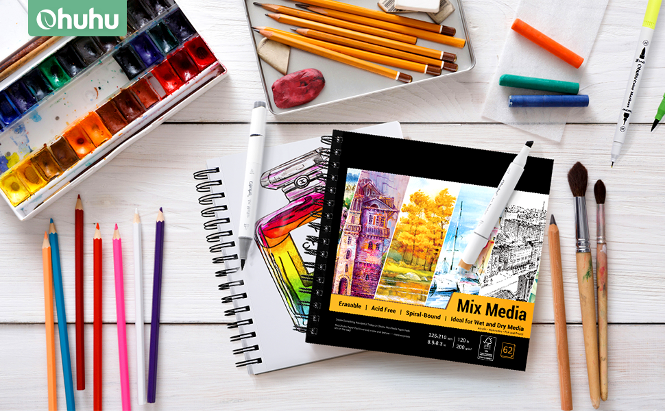 Spiral-Bound Mix Media Pad for Multiple Techniques