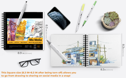 Spiral-Bound Mix Media Pad for Multiple Techniques