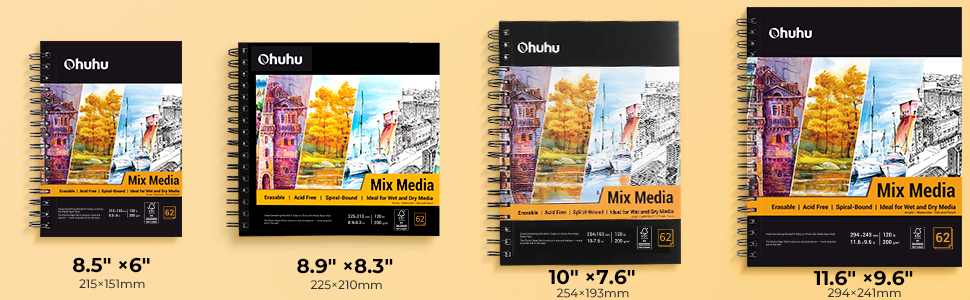 Spiral-Bound Mix Media Pad for Multiple Techniques