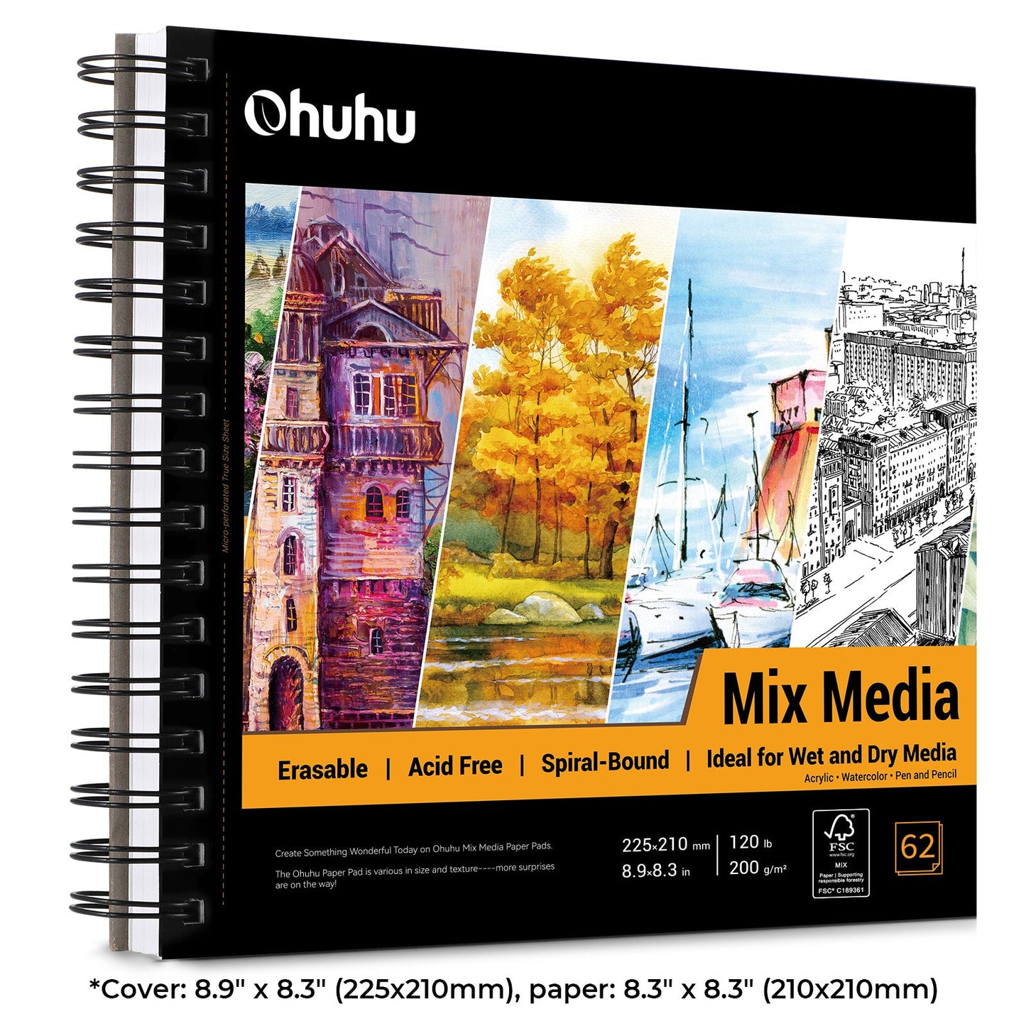 Spiral-Bound Mix Media Pad for Multiple Techniques